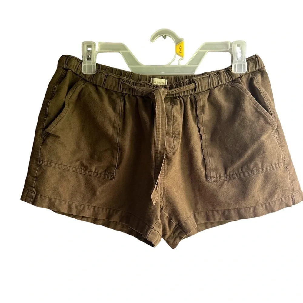 Hinge Green Cotton Rayon Shorts Casual Summer Everyday Summer Size Medium
